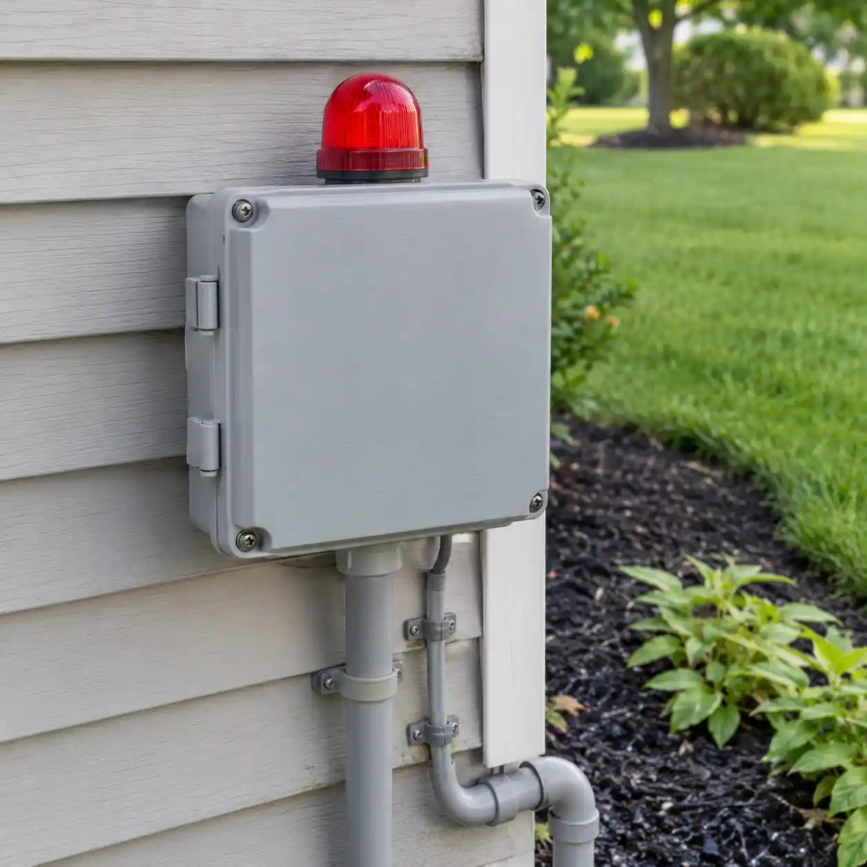 Control box for a septic system installation