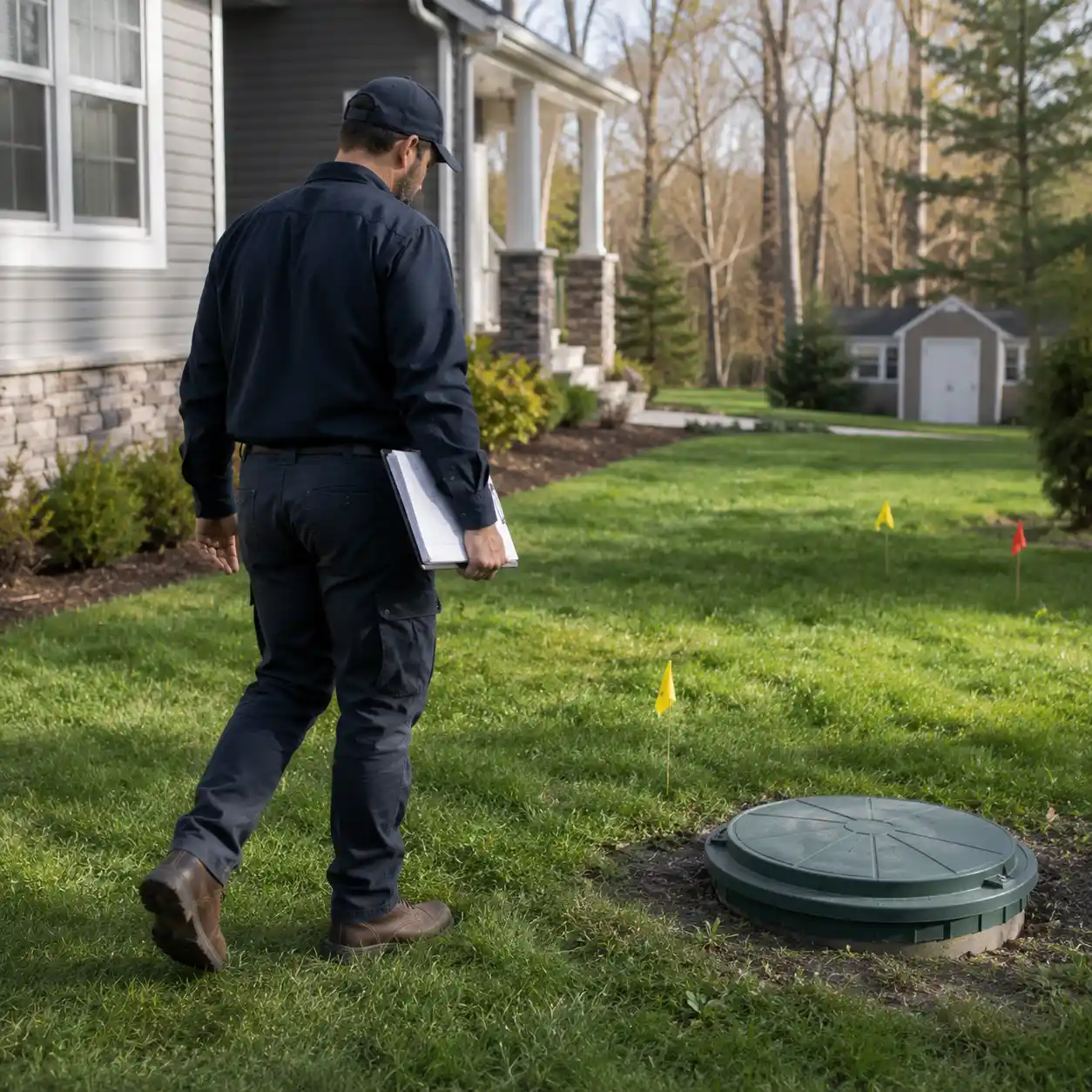 Reading Septic Services professional on a job site in Berks County